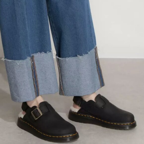 Dr. Martens Jorge II Faux Fur Lined Suede Slingback Mules MSRP$180 WARM & COMFY main image 10
